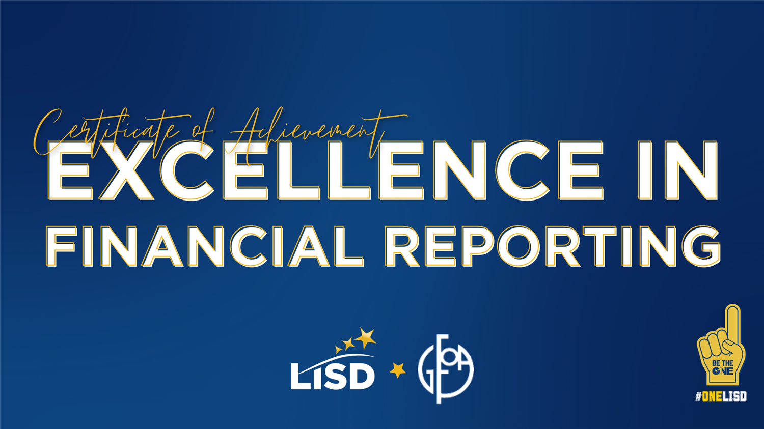 LISD Wins GFOA Award for Excellence in Financial Reporting